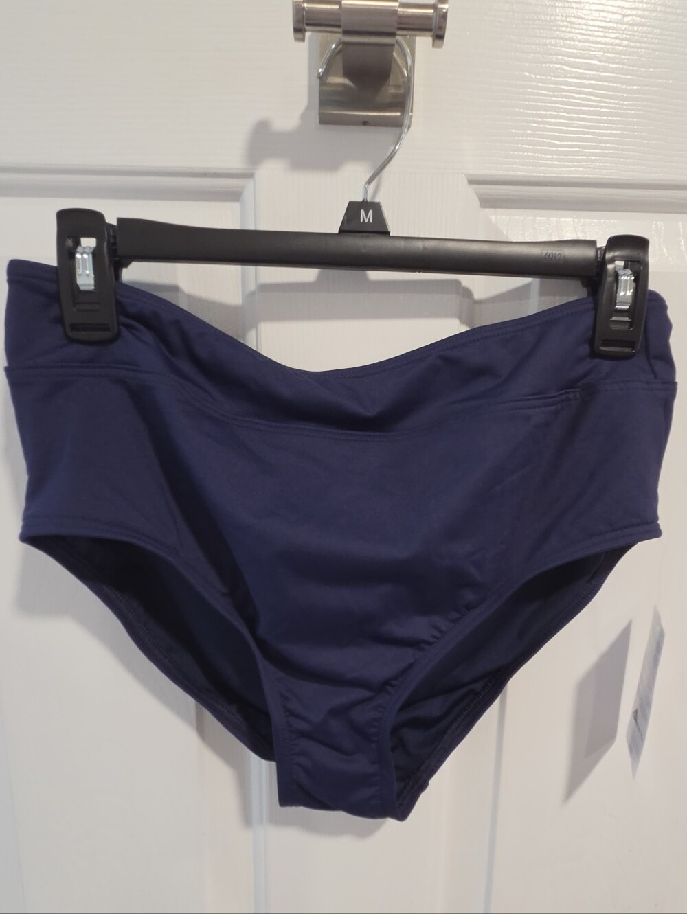Lands End Navy High Waist Swim Bottoms